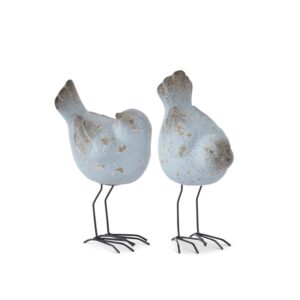 Assorted  Weathered Blue Terracotta Birds