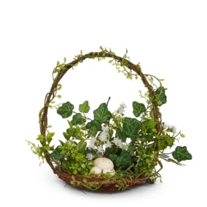 13" Basket with Nested Eggs Arrangement