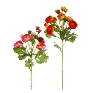 21.5" Pink and Orange Ranunculus Spray