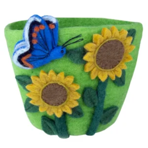 Sunflower Felt Pot