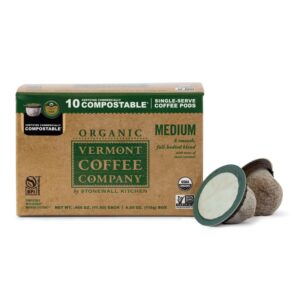 Organic Compostable Coffee Pods Med 10ct