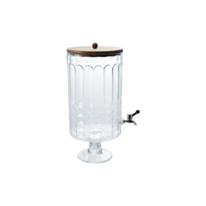8 Quart Glass Footed Beverage Dispenser