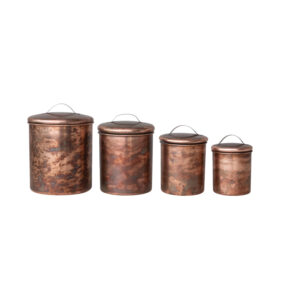 Stainless Steel Canisters Copper Finish