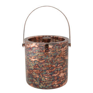 Hammered Ice Bucket Copper Finish