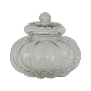 6 Cup Ribbed Glass Jar with Lid