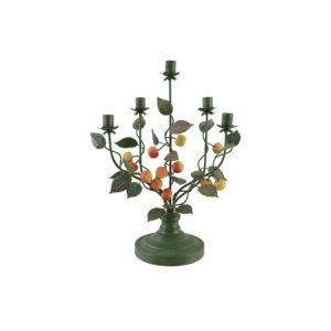 Metal Vintage Repro Toleware Candelabra