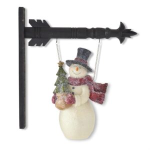 Glittered Vintage Snowman Arrow