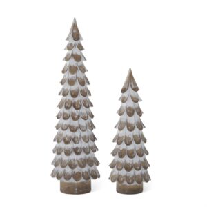 Faux Woodgrain w/White Christmas Tree