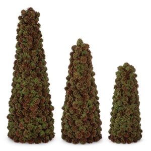 Green & Brown Mini Pinecone Cone Tree