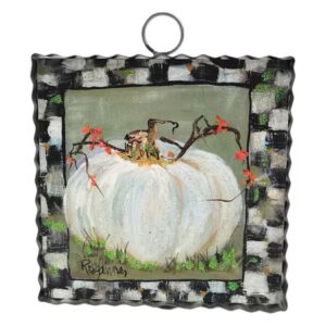 Rozie's Cream Pumpkin w/Checkered Border