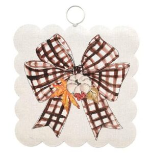 Beck's Scallop Festive Checked Bow