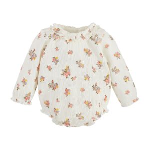Ivory Floral Crawler 6mo