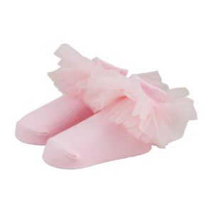 Solid Pink Tutu Sock
