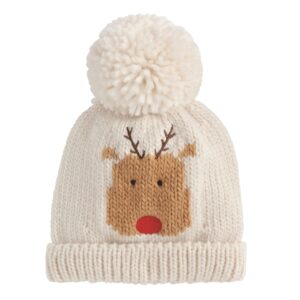 Reindeer Chunky Knit Hat w/Pom