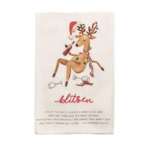 Blitzen Reindeer Poem Towel