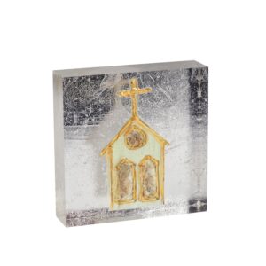 Church Acrylic Gold & Silver Plaque