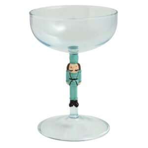 Blue Nutcracker Coupe Glass